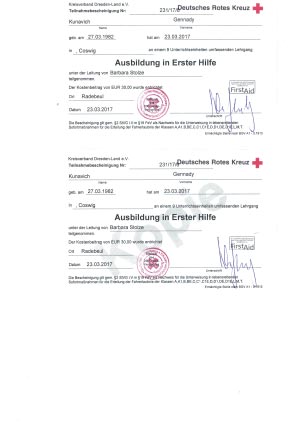 Deutsches Rotes Kreuz - Ausbildung in Erster Hilfe